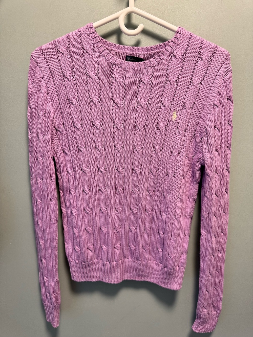 Polo Ralph Lauren Women Cable-Knit Cotton Jumper | Size Large | NWT